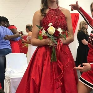 Sherri Hill Red Formal Gown